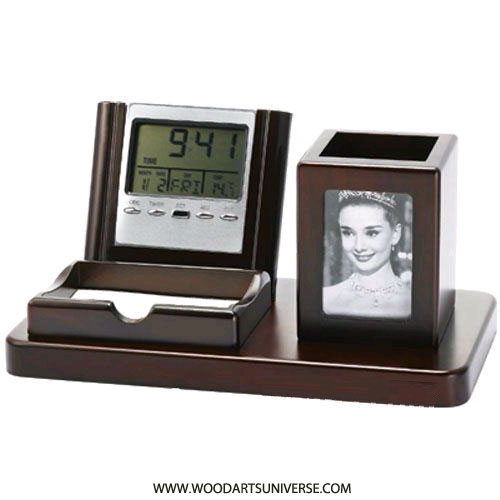 Pen Holder With Photo Frame And Digital Clock WAUJLOB019500