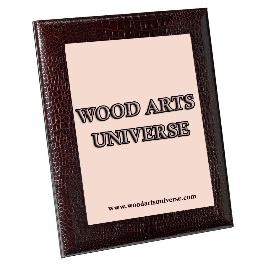 Chocolate Brown Crocodile Embossed 4 X 6  Leather Frame  WAUCUSTA20369