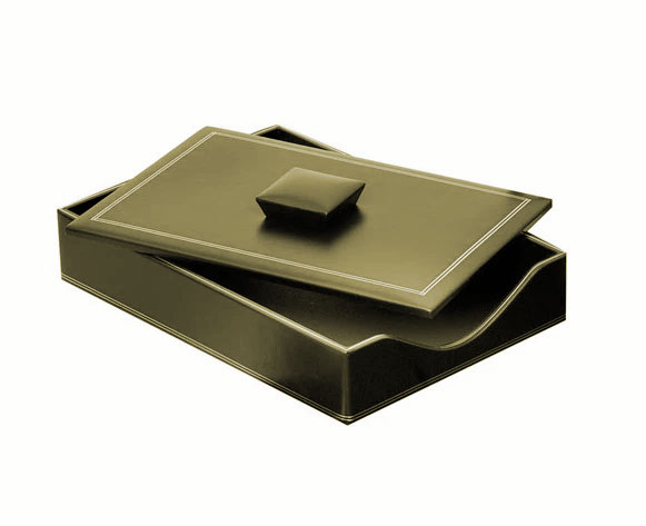 Green Gold-Tooled Legal Tray WAUGRW500GR