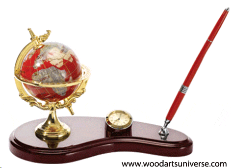 Globe Pen Stand with Clock  WAUSBHB100570