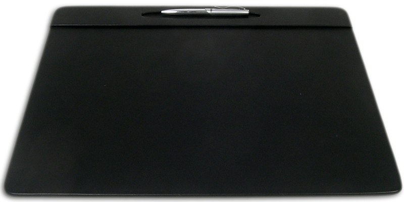 Black Leather 17 x 14 Top-Rail w/Pen Well
