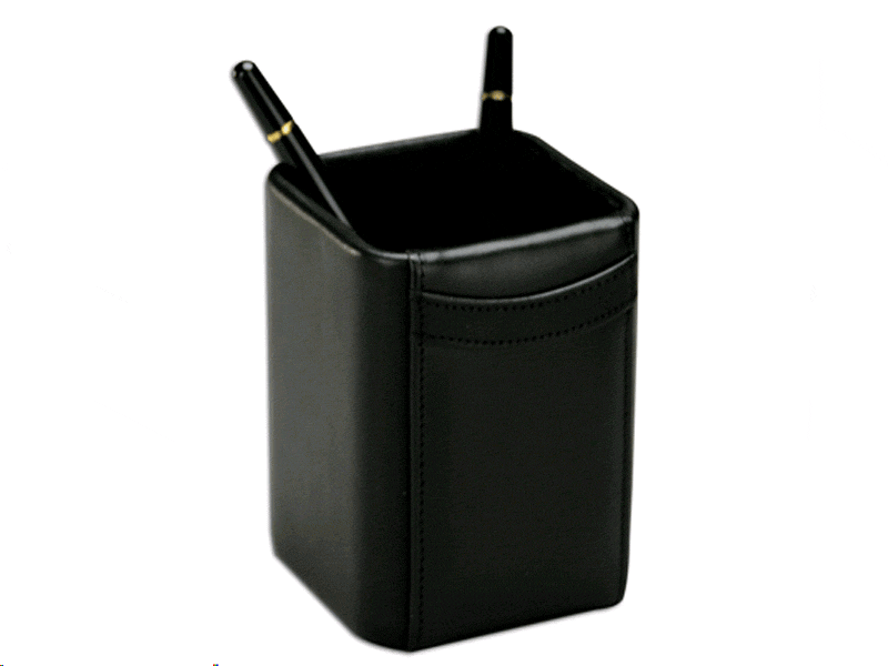 Black Leather Pencil Cup WAUCUST1400